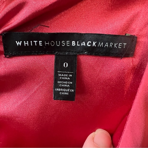 White House Black Market Flutter Sleeve Peach Colored Shift Dress Size 0 - Picture 3 of 11